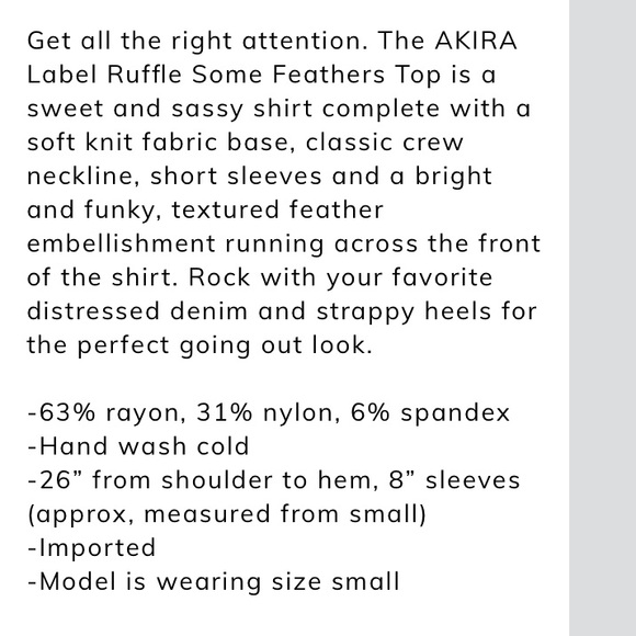 AKIRA Ruffle Some Feathers Top Black/Pink Size S - Picture 11 of 11